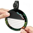 thumbnail image 2 of Chameleon Set of 2pcs PU Leather Round Suitcase Tags with Privacy Cover and Name ID Tag - Ideal for Travel Luggage, Handbags, Backpacks, School Bags, 2 of 6