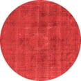 thumbnail image 1 of Ahgly Company Indoor Round Oriental Red Industrial Area Rugs, 4' Round, 1 of 4