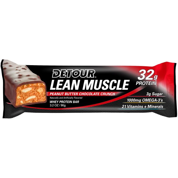 Detour Lean Muscle Protein Bar, Peanut Butter Chocolate Crunch, 32g