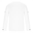 thumbnail image 4 of Holiday Deals! Borniu Mens Shirts,Long Sleeve Shirts for Men,Casual Solid Color V-Neck Collar Long Sleeve Pullover Blouse Tops Clearance, 4 of 6