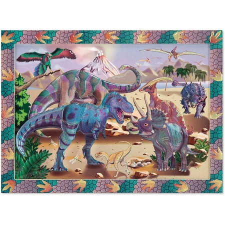 Melissa & Doug Peel and Press Sticker by Number Activity Kit: Dinosaur Dusk - 70+ Stickers, Frame