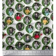 thumbnail image 1 of Soimoi Green Moss Georgette Fabric Dot,Clutch & Women Group Decor Fabric Printed Yard 42 Inch Wide, 1 of 1