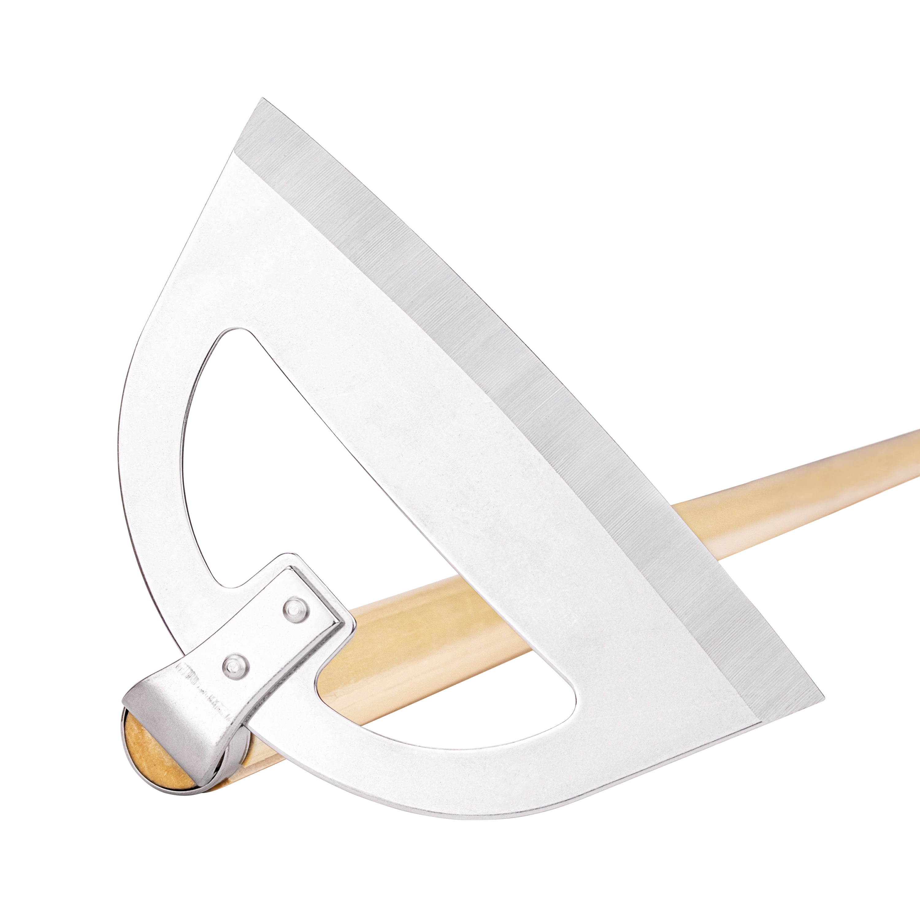 NISAKU NJP1014 MADO HOE Japanese Stainless Steel Semi-Long Half Moon Hoe, 6-in Blade