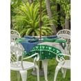 thumbnail image 2 of Outdoor Tablecloth with Umbrella Hole and Zipper, Saint Patrick's Day Round Table Cloth 60 Inch Waterproof Tablecloth, Luck Leaves Car Grey Wooden Plaid Picnic Table Cover for Patio Camping, 2 of 7