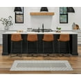 thumbnail image 6 of Washable Skid-Resistant Runner Rug, Trellis Border, Light Grey and White, 26" x 72", 6 of 8