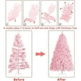 thumbnail image 3 of Favory 6ft Pink Artificial Christmas Pine Tree Seasonal Holiday Carnival Home Party Decoration for Home, Office, Party Decoration Indoor Outdoor with 818 Branch Tips and Foldable Stand, 3 of 11