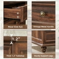 thumbnail image 3 of 3-Drawers Nightstand Chest Dresser for Bedroom Farmhouse Side Table for Living Room,Closet - Brown, 3 of 7