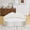 White, variant on Curved Two-Seater Fully Compressed Sofa, Long-Term Sitting Without Collapse, Removable Backrest Chenille Fabric, Simple, Retro Style, Suitable for Small Spaces and Apartments (Black)