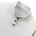 thumbnail image 4 of Fnnxeal Polo Shirts for Men, Outdoor Casual Collared Fall Winter Solid Mens White Button Shirts Size 3XL, 4 of 5