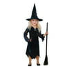 Seasons Girls Black & Blue Hologram Witch Costume with Dress & Hat