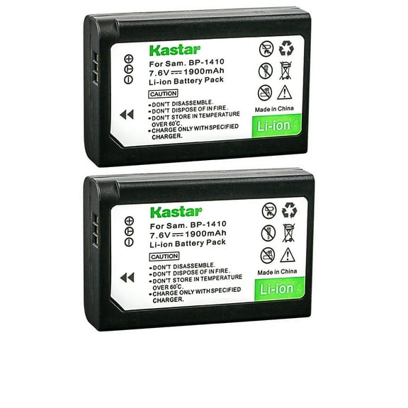 Kastar Battery 2-Pack Replacement for Samsung ED-BP1410, BP-1410 Battery, Samsung NX30, EV-NX30ZZBGBUS, WB2200, Digimax WB2200, WB2200BMBCL, WB2200F, Digimax WB2200F Cameras