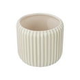 thumbnail image 2 of Beautiful 8" Soft Sage Stripe Ceramic Planter by Drew Barrymore, 2 of 7