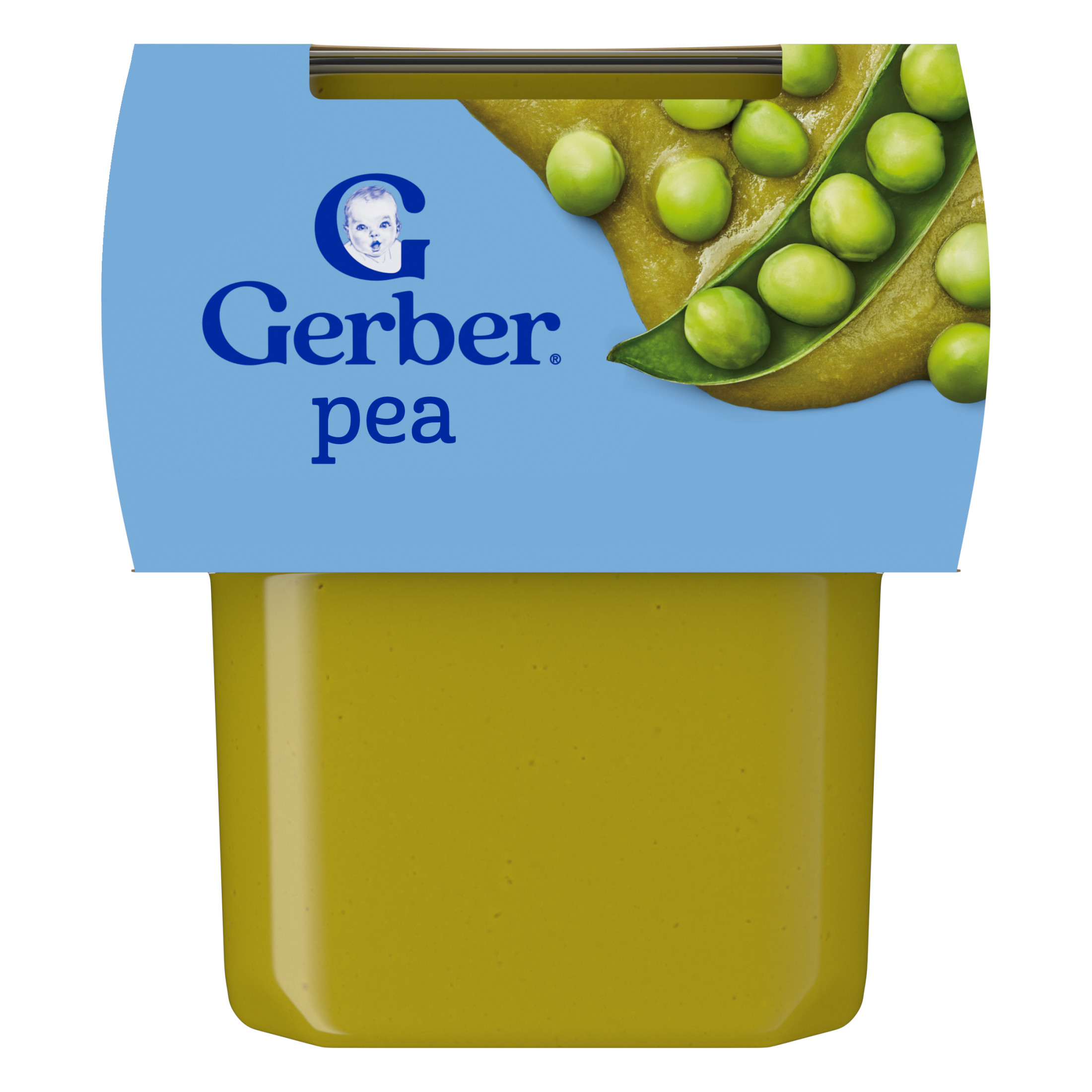 Gerber 2nd Foods Natural for Baby Baby Food, Pea, 4 oz Tubs (2 Pack)