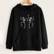 thumbnail image 4 of Sudadera estampada con capucha retro de manga larga suelta divertida vintage para mujer con mangas caídas en los hombros Pompotops gfhjh7046, 4 of 7