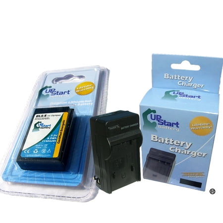 Olympus E-PM2 Battery and Charger - Replacement for Olympus BLS-5 Digital Camera Batteries and Chargers (1150mAh  7.4V  Lithium-Ion)