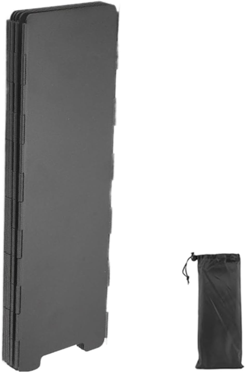 Portable Foldable Camp Stove Windscreen – 10-Plate Wind Guard for Camping, Hiking, Picnic, Includes Carrying Bag (RL Black 1 PC)