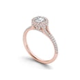 thumbnail image 2 of 1 Carat T.W. Diamond Single Halo 14kt Rose Gold Engagement Ring, 2 of 4