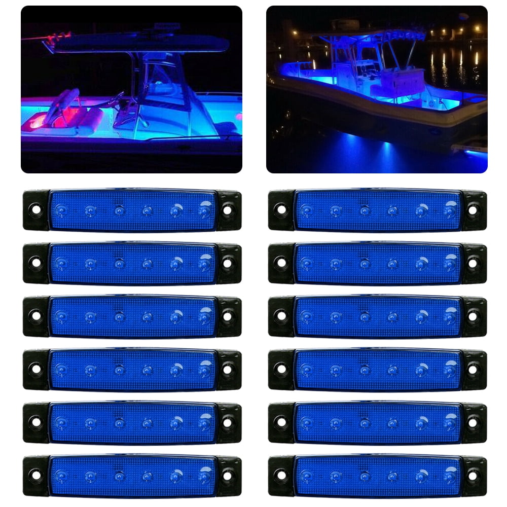 Srinea 12pcs Marine LED Strip Lights, Marine LED Light Courtesy, Marine LED Lighting, Boat LED