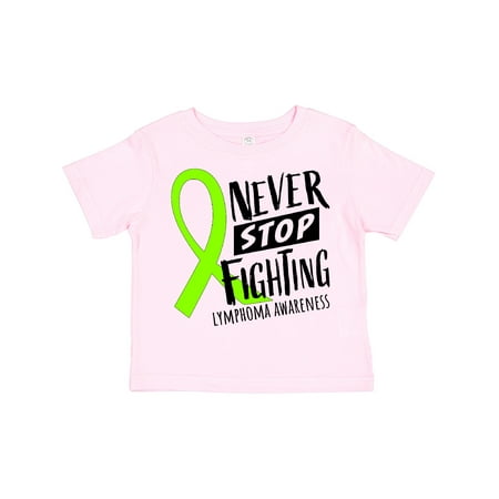 

Inktastic Never Stop Fighting Lymphoma Awareness Boys or Girls Toddler T-Shirt