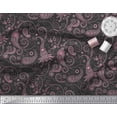 thumbnail image 2 of Soimoi Modal Satin Fabric Floral & Paisley Print Sewing Fabric Yard 42 Inch Wide, 2 of 3