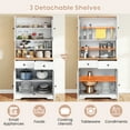 thumbnail image 6 of Gymax Pantry Cabinet 67'' Tall Kitchen Floor Cabinet w/ 2 Removable Shelves 2 Drawers White, 6 of 9