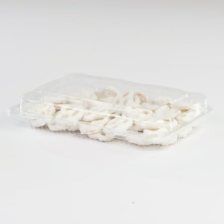 Plastic Hinged Boxes - Detroit Forming LBH-661 Clear OPS Plastic Square Hinged Locking Lid Food Container 9 x 7 x 2 Inches | 350/Case