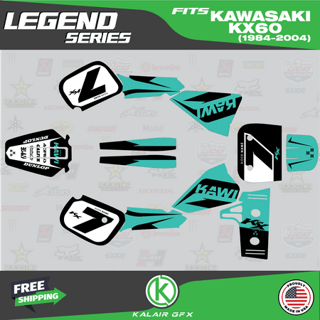 Kalair GFX Graphics Kit for Kawasaki KX60 (1984-2004) Legend Series Kalair GFX Graphics Kit for Kawasaki KX60 (1984-2004) Legend Series