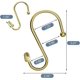 thumbnail image 3 of Rustproof Metal Shower Curtain Hooks Rings for Bathroom Shower Curtain Rod, T-Shaped Decorative Shower Hooks Rings, Set of 12 (Gold), 3 of 4