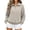 Khaki, variant on Wome's Half Zip Sweatshirt - Casual Fleece Patchwork Long Sleeve Pullover Tops - Fall Comfy Versatile Sweatshirt