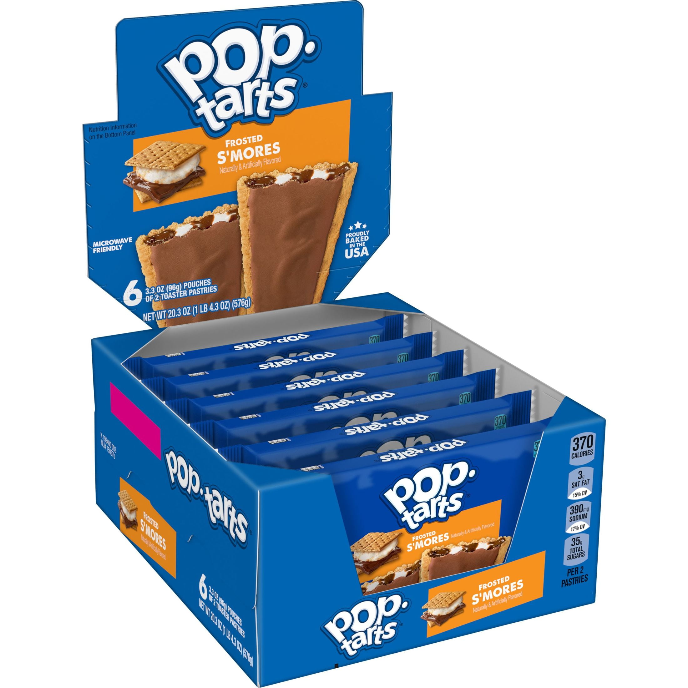 Pop-Tarts Toaster Pastries, Frosted S'mores, 22 oz, 6 Count
