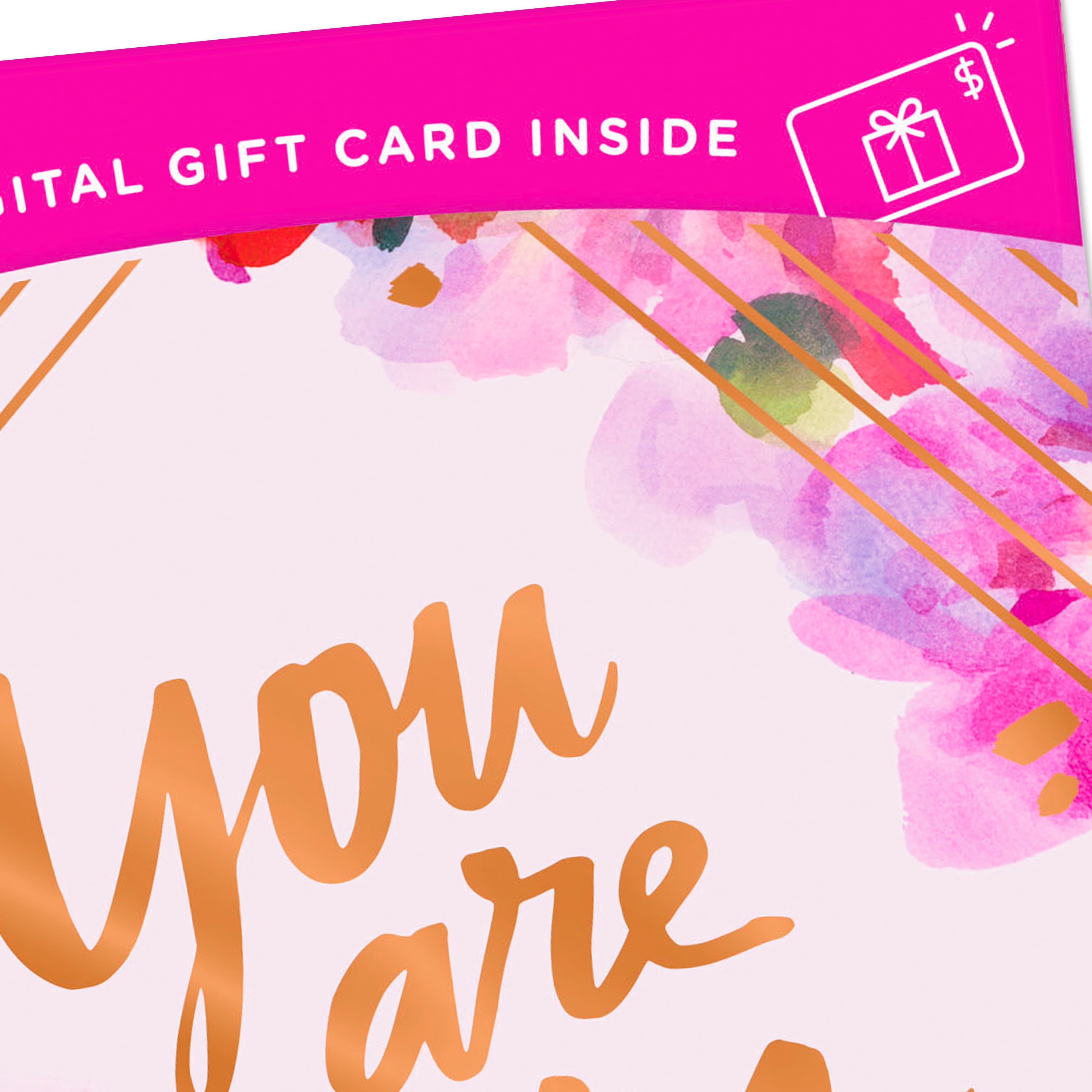 Hallmark Gift Card Greeting Birthday Card for Her (You Are Amazing Watercolor Flowers)