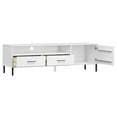 thumbnail image 3 of vidaXL TV Cabinet & TV Stand Oslo with Metal Legs White Solid Wood Pine, 3 of 5