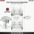 thumbnail image 5 of Rev-A-Shelf 5WB2-0918CR-1 9x18in 2-Tier Wire Pullout Cabinet Drawer Basket, 5 of 13