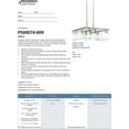 thumbnail image 5 of Progress Lighting Glayse 5-Light Pendant, Brushed Nickel, Beveled Glass Shade, 5 of 8