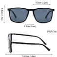 thumbnail image 4 of Typpkmm Classic Square Men'S Sunglasses Comfortable Lightweight Frame Glasses Ideal for Travel Photography Gifts Black, 4 of 7