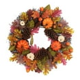 thumbnail image 1 of Wreath w/ Pumpkin and Green Leaves, 1 of 5