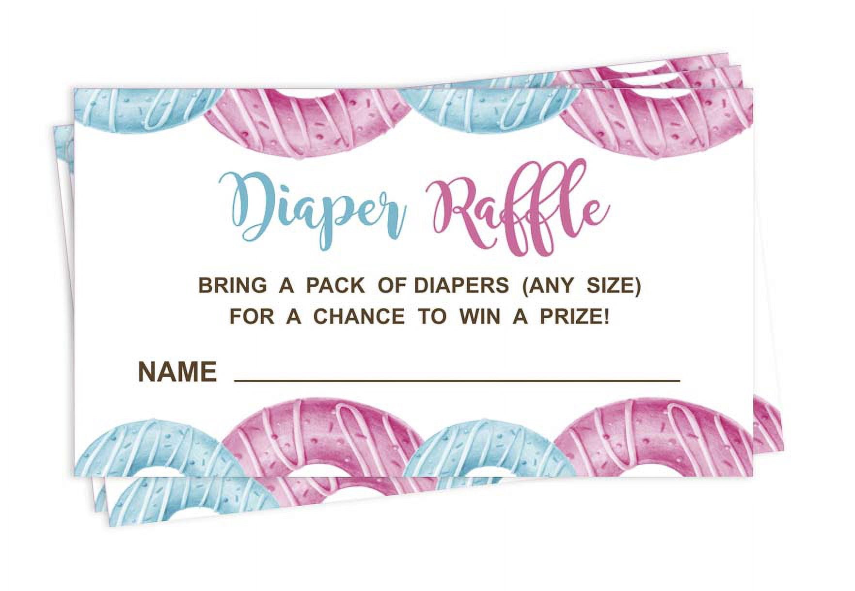 Inkdotpot 30Donuts Baby ShowerDiaper Raffle Ticket Lottery Insert Cards Supplies Games For Baby Shower Party Bring A Pack Of Diapers To Win Favors Gifts And Prizes