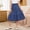 Dark Blue, variant on Cethrio Girls Midi Skirts Size 10-12, Ruffled High-waisted Summer A-Line Faux Denim Skirts Blue