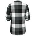 thumbnail image 3 of asdoklhq Long Sleeve T Shirts for Women,Women Casual Cotton Long Sleeve Plaid Shirt Women's Slim Jacket Shirt Top, 3 of 9