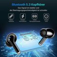 thumbnail image 2 of Bluetooth Headphones, Wireless Bluetooth 5.3 Sport In-ear Headphones, Enc Noise Reduction, Hifi Stereo, Led Display, 2 of 5