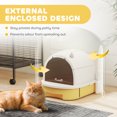 thumbnail image 4 of PawHut Cat Litter Box, Enclosed Kitty Litter Box with Lid, Scoop, Yellow, 4 of 10