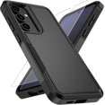 thumbnail image 1 of KOMI for Samsung Galaxy S25 Plus Case with HD Screen Protector, 10 FT Military Grade Drop Protection, Anti-Slip Phone Case, Black, 1 of 5