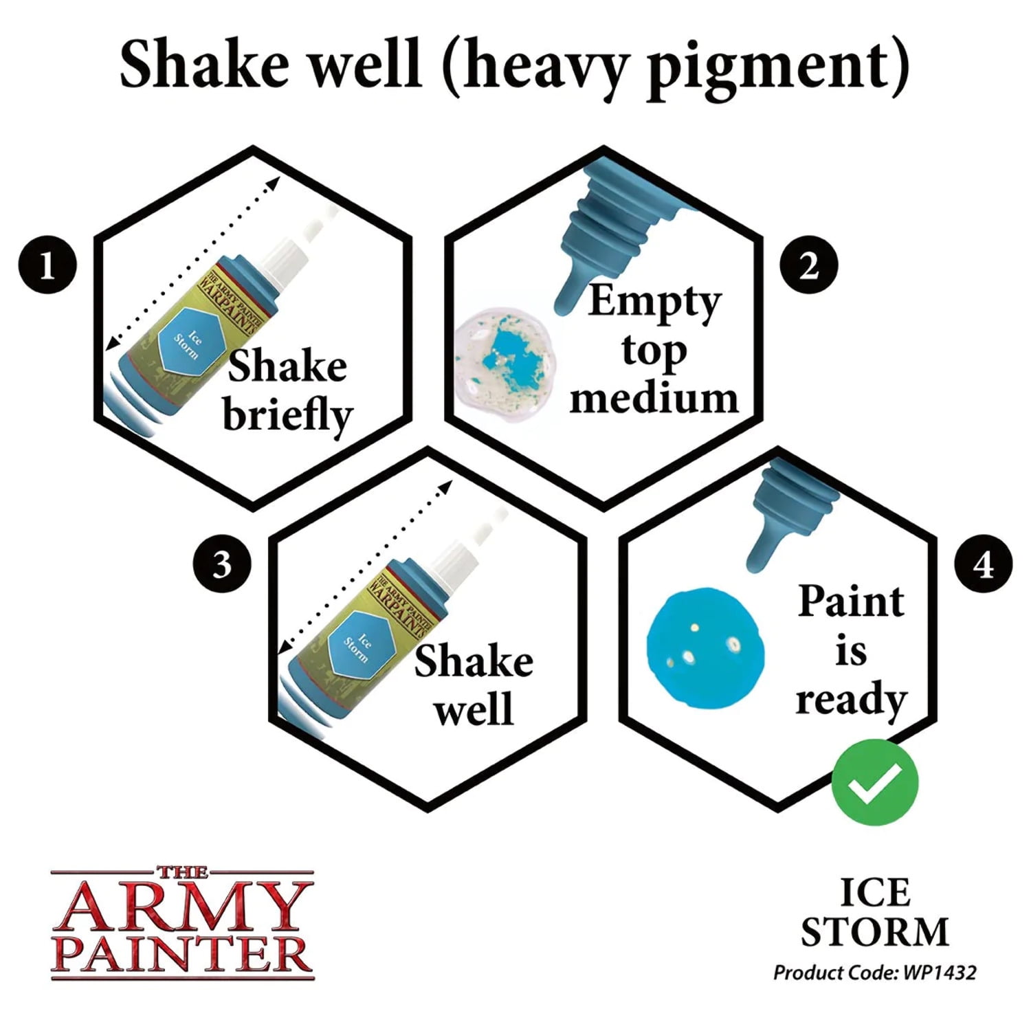 The Army Painter Ice Storm Warpaint – Non-Toxic Acrylic Paint For Miniatures, Tabletop & Wargaming Models