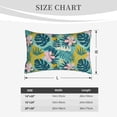 thumbnail image 6 of Naloa Tropical Floral Pillowcase, Throw Pillowcase, Wrinkle-Free, Stain-Resistant with Hidden Zipper for Bedroom Sofa - 14"x20", 6 of 9