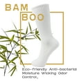 thumbnail image 4 of +MD Mens Non-Binding Wide Cushioned Bamboo Crew Dress Socks 6 Pack, 4 of 7