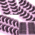 thumbnail image 4 of Pestañas Hechas a Mano de Visón Falso - 10 Pares de Pestañas 3D Cruzadas Naturales y Nude, 4 of 5