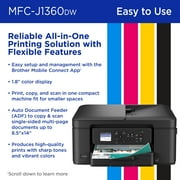 Brother MFC-J1360DW Work Smart Wireless All-in-One Color Printer – Prints on Both Sides, Copies and Scans Multiple Pages, Easy-to-Use Color Display