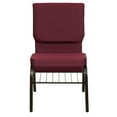 thumbnail image 7 of Flash Furniture Burgundy Fabric Church Chair,PK4 4-XU-CH-60096-BYXY56-BAS-GG, 7 of 7