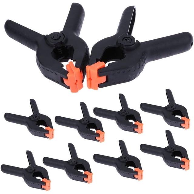 High-Performance Spring Clamps, Diy Lighting Photography Heavy Duty Tools With Clamp Organizer Bag For Woodworking Projects, 10-Piece Set