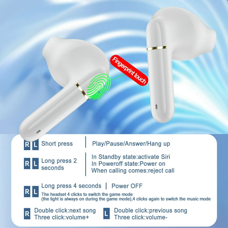 Wireless Earbuds with Charging Case Bluetooth 5.0 Headphones Game
